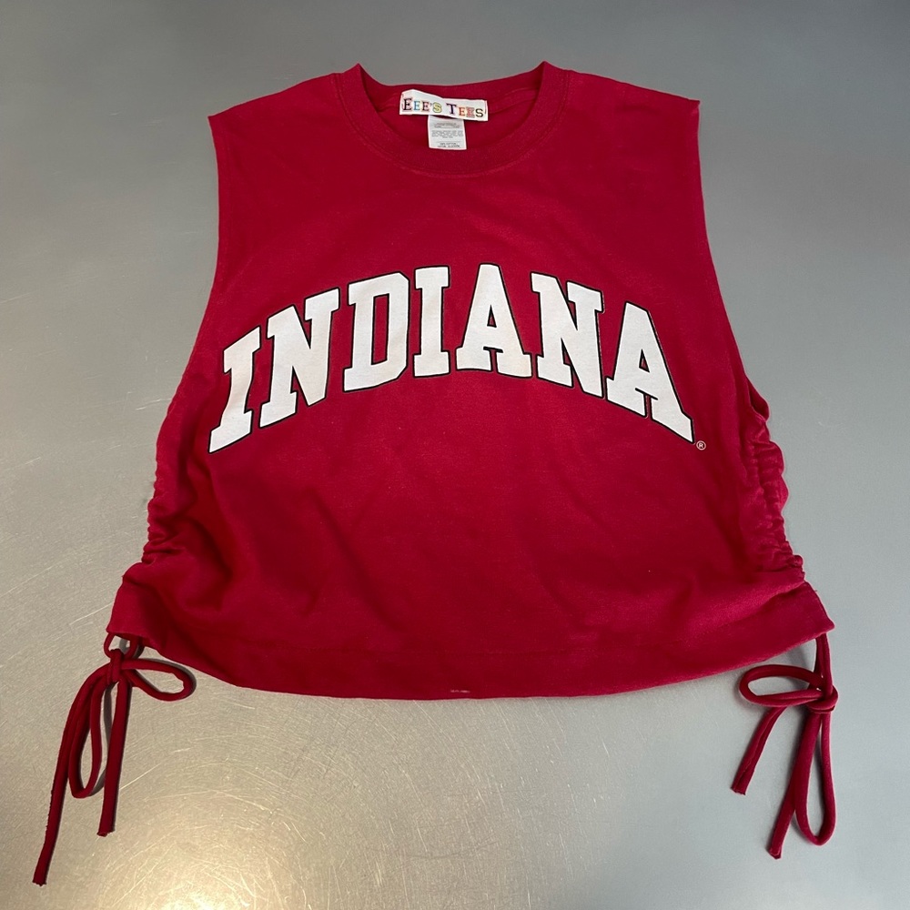 Indiana University side ruched tank
